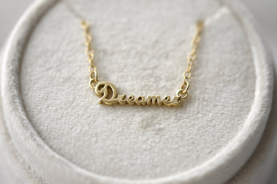 Word Scripted Necklace
